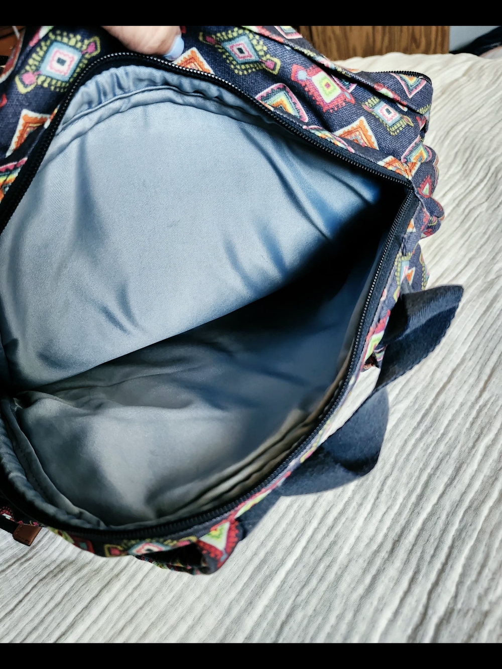 Vera Bradley Quilted Laptop Backpack - Multicolor Diamond Print - Picture 6 of 13